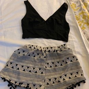 Top and shorts set.